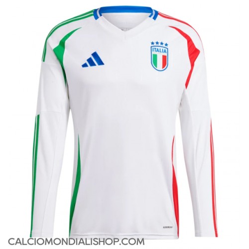 Maglie da calcio Italia Seconda Maglia Europei 2024 Manica Lunga